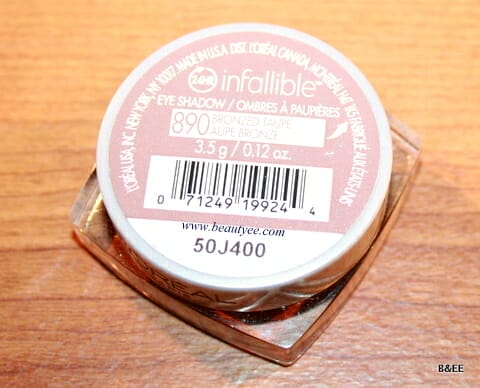 L'Oreal Infallible Eyeshadow in Bronzed Taupe