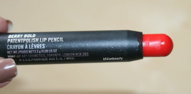 MAC PatentPolish Lip Pencil Berry Bold ReviewMAC PatentPolish Lip Pencil Berry Bold Review